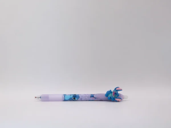 Stylo Stitch bleu effaçable, pointe fine, pratique et mignon pour l'école ou le bureau
