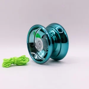 Yoyo Professionnel Style Papillon en Métal Bleu et Vert Vif