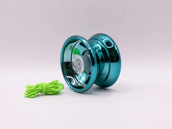 Yoyo Professionnel Style Papillon en Métal Bleu et Vert Vif