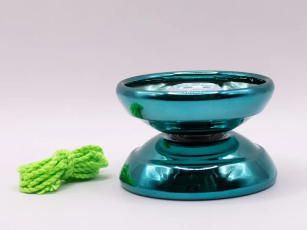 Yoyo Professionnel Style Papillon en Métal Bleu et Vert Vif