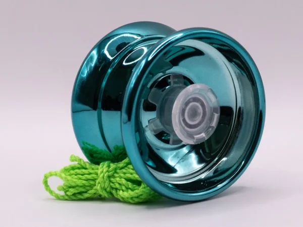 Yoyo Professionnel Style Papillon en Métal Bleu et Vert Vif